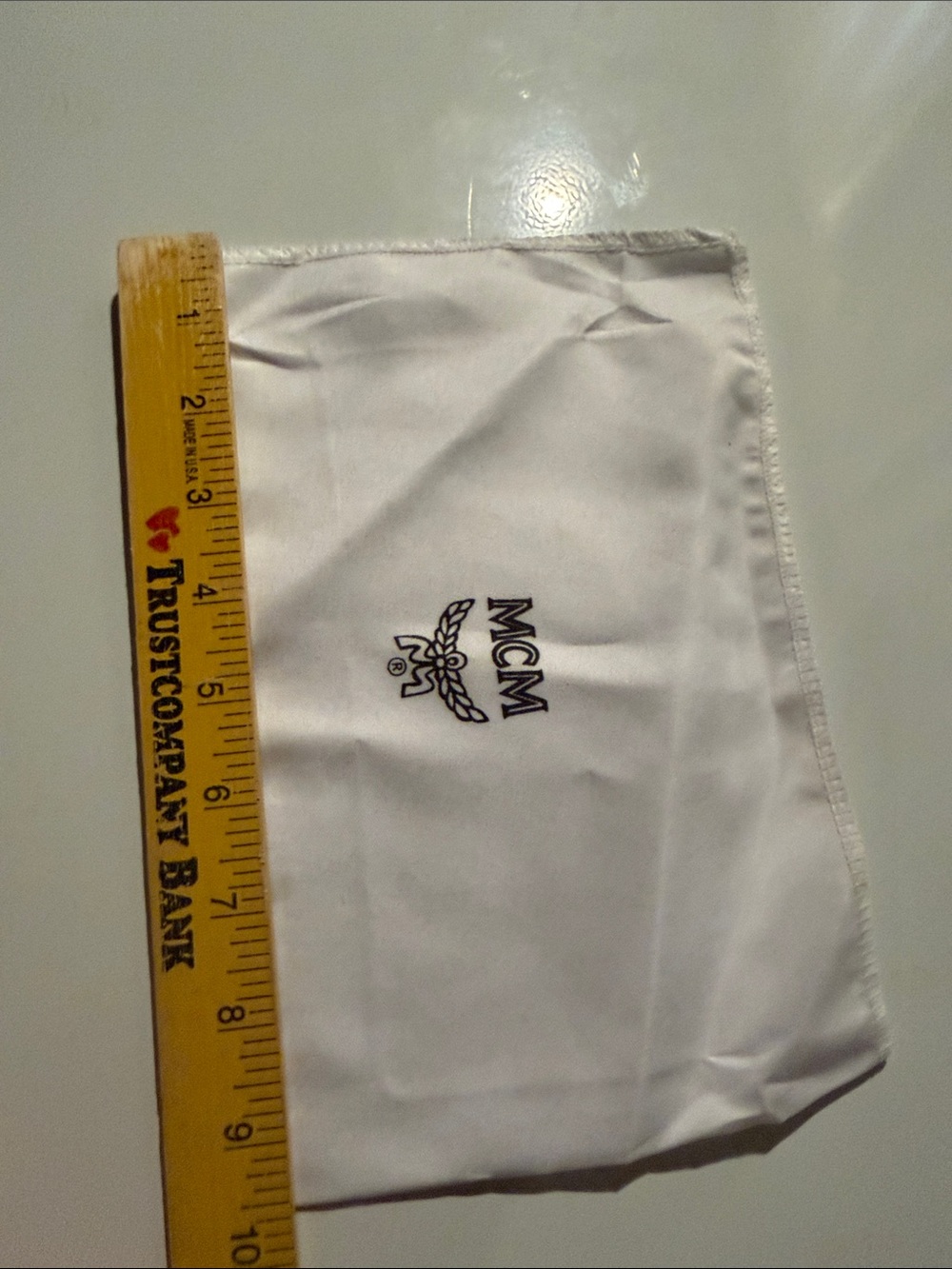 Designer- like  white satin and Black Logo Dust Pouch - Picture 2 of 4